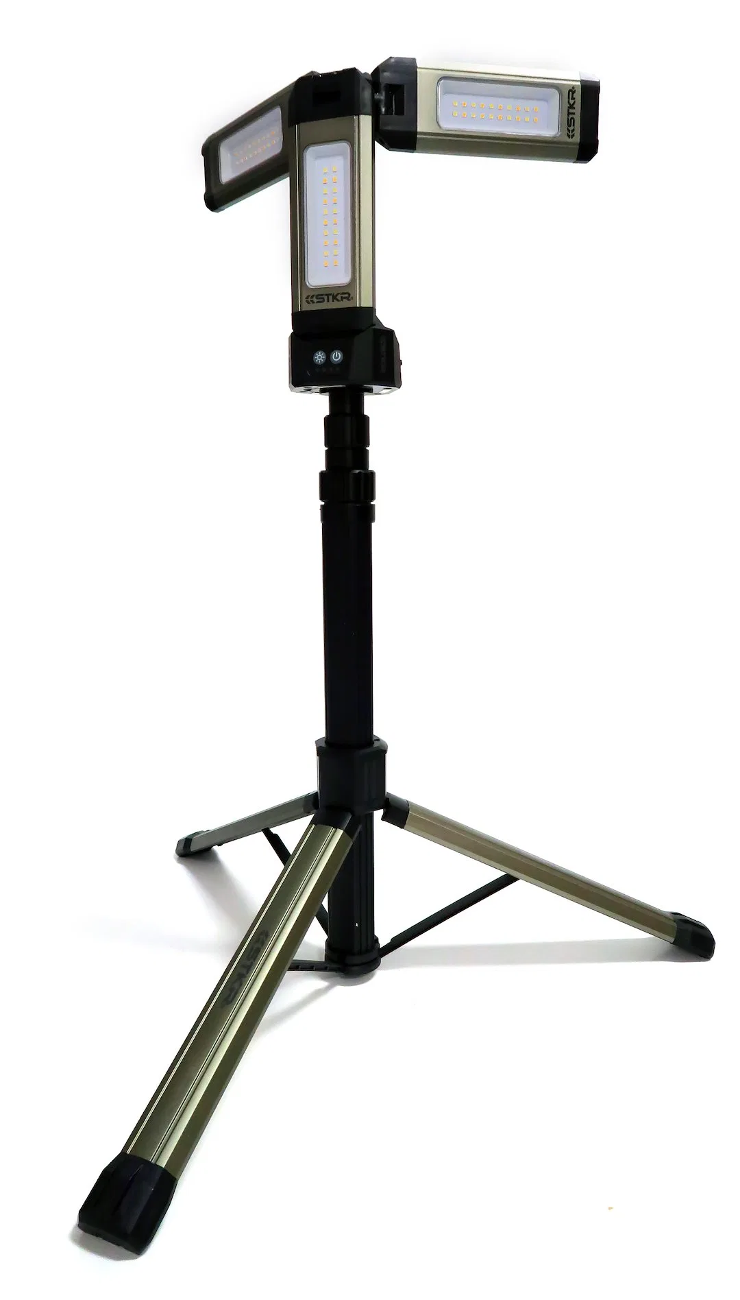 12681 – STKR CONCEPT Camp Site Light, Telescoping Tripod Base Extends From 18 inches to 56 inches High Three LED Ligh...